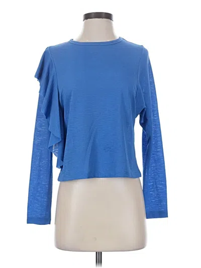 Pre-owned Zara W&b Collection 3/4 Sleeve T-shirt In Blue
