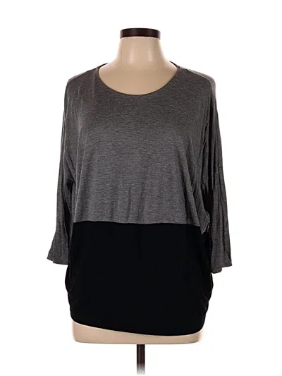 Pre-owned Zara W&b Collection 3/4 Sleeve T-shirt In Gray