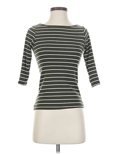 Pre-owned Zara W&b Collection 3/4 Sleeve T-shirt In Green