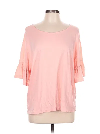 Pre-owned Zara W&b Collection 3/4 Sleeve T-shirt In Pink