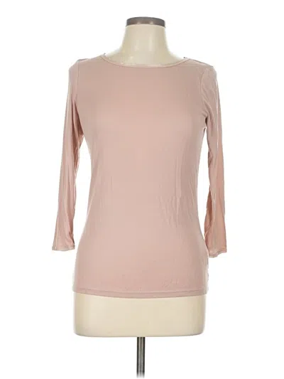 Pre-owned Zara W&b Collection 3/4 Sleeve T-shirt In Tan
