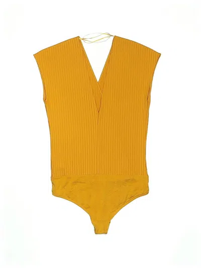 Pre-owned Zara W&b Collection Bodysuit In Yellow