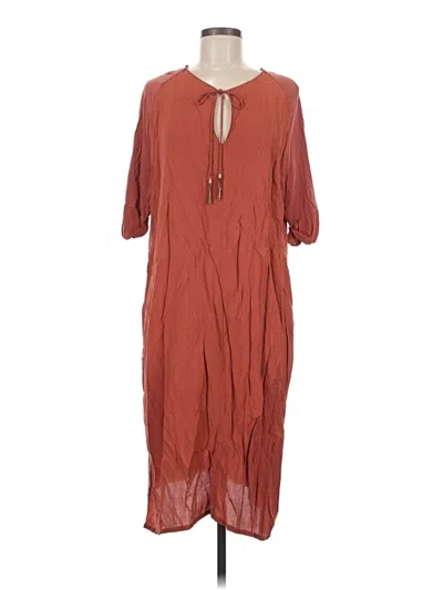 Pre-owned Zara W&b Collection Casual Dress In Brown