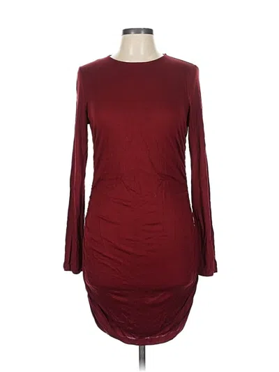 Pre-owned Zara W&b Collection Casual Dress In Burgundy