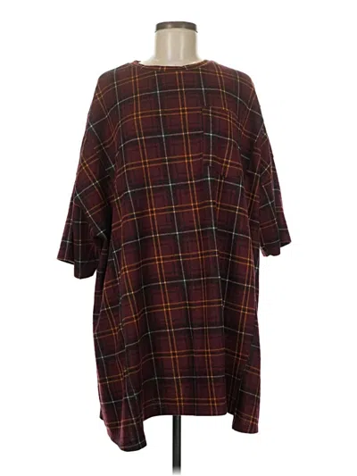 Pre-owned Zara W&b Collection Casual Dress In Burgundy