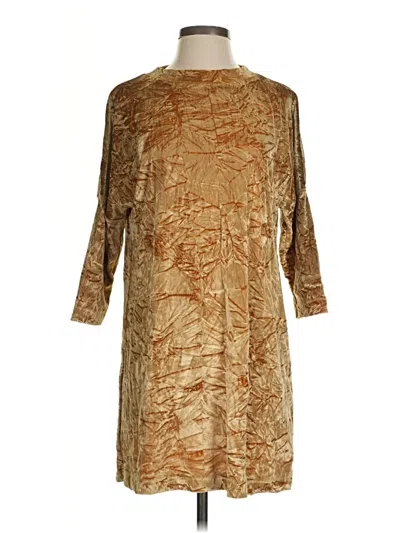 Pre-owned Zara W&b Collection Casual Dress In Gold