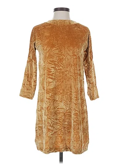 Pre-owned Zara W&b Collection Casual Dress In Gold