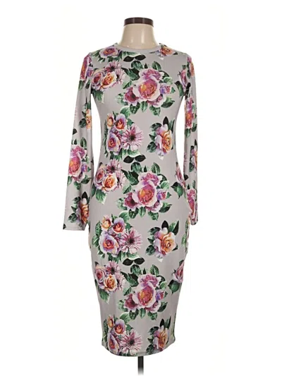Pre-owned Zara W&b Collection Cocktail Dress In Gray