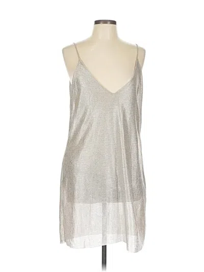 Pre-owned Zara W&b Collection Cocktail Dress In Silver