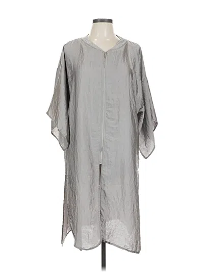 Pre-owned Zara W&b Collection Kimono In Gray