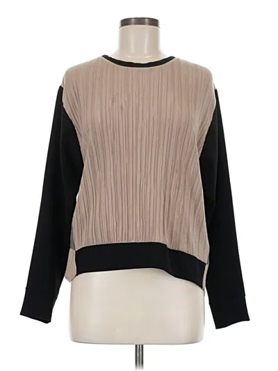Pre-owned Zara W&b Collection Long Sleeve Blouse In Black