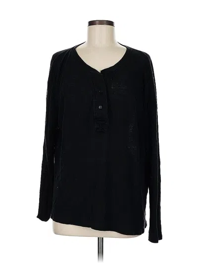 Pre-owned Zara W&b Collection Long Sleeve Henley Shirt