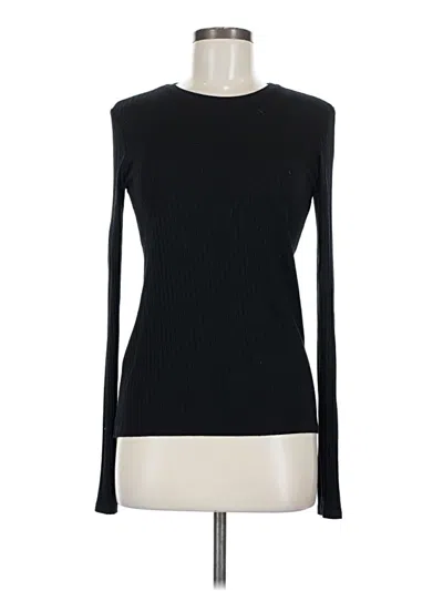 Pre-owned Zara W&b Collection Long Sleeve Top Black Turtleneck Tops