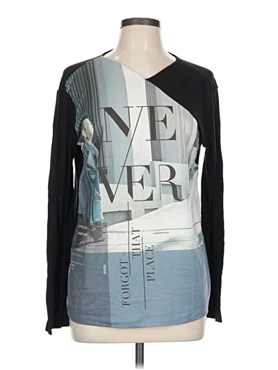 Pre-owned Zara W&b Collection Long Sleeve T-shirt In Blue