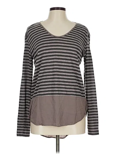 Pre-owned Zara W&b Collection Long Sleeve T-shirt In Brown