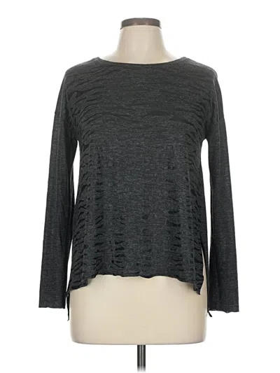 Pre-owned Zara W&b Collection Long Sleeve T-shirt In Gray
