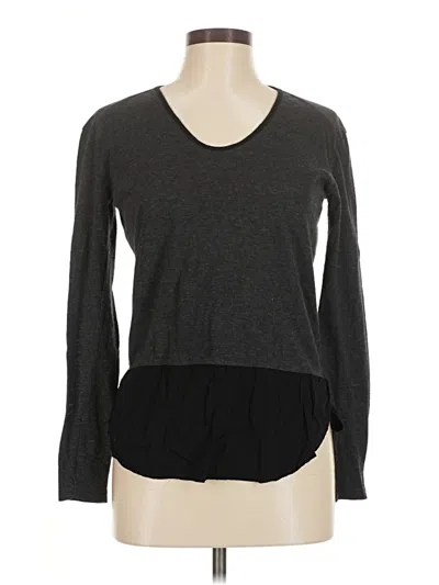 Pre-owned Zara W&b Collection Long Sleeve T-shirt In Gray