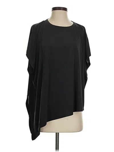 Pre-owned Zara W&b Collection Short Sleeve Blouse In Black