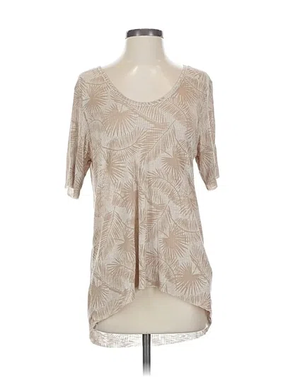 Pre-owned Zara W&b Collection Short Sleeve T-shirt In Brown