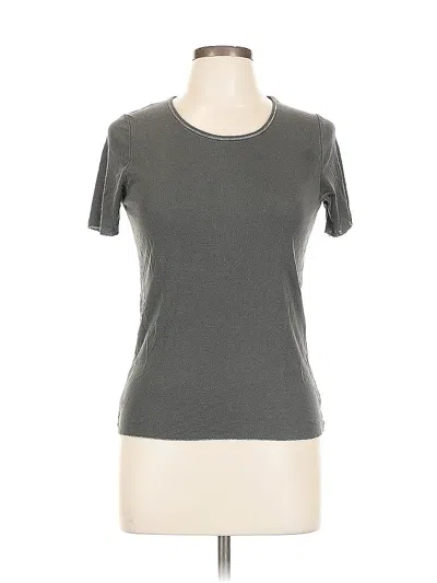 Pre-owned Zara W&b Collection Short Sleeve Top Gray Scoop Neck Tops