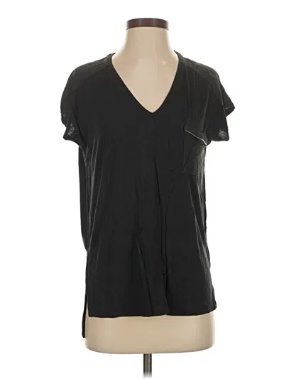 Pre-owned Zara W&b Collection Short Sleeve T-shirt In Black
