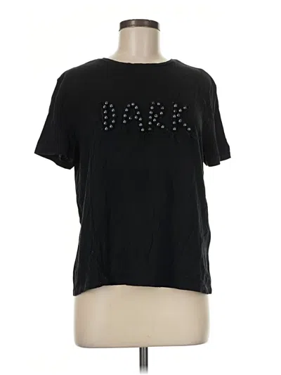 Pre-owned Zara W&b Collection Short Sleeve T-shirt In Black