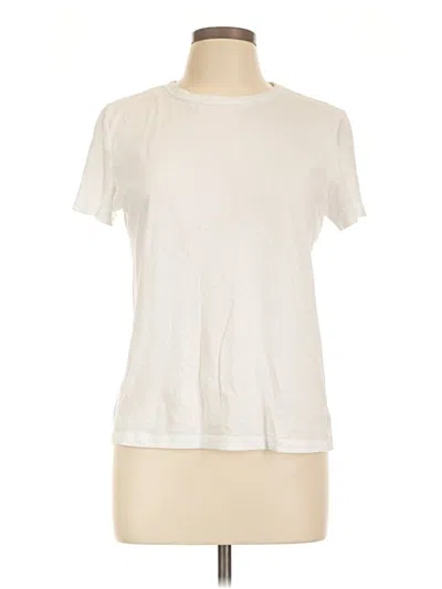 Pre-owned Zara W&b Collection Short Sleeve T-shirt In Ivory