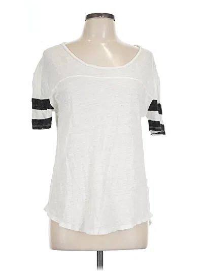 Pre-owned Zara W&b Collection Short Sleeve T-shirt In White