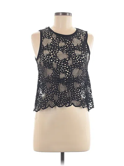 Pre-owned Zara W&b Collection Sleeveless Blouse In Black