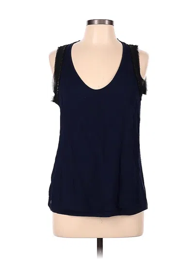 Pre-owned Zara W&b Collection Sleeveless Blouse In Blue