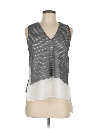 Pre-owned Zara W&b Collection Sleeveless Blouse In Gray