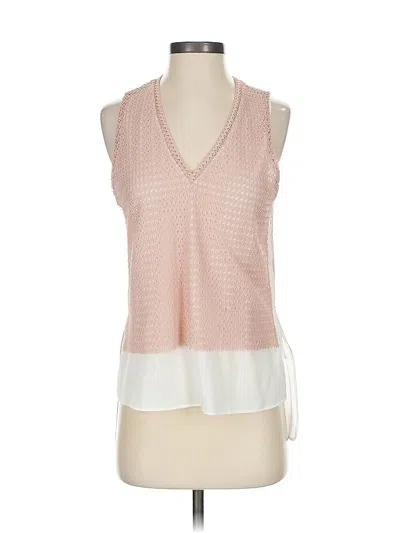Pre-owned Zara W&b Collection Sleeveless Blouse In Pink