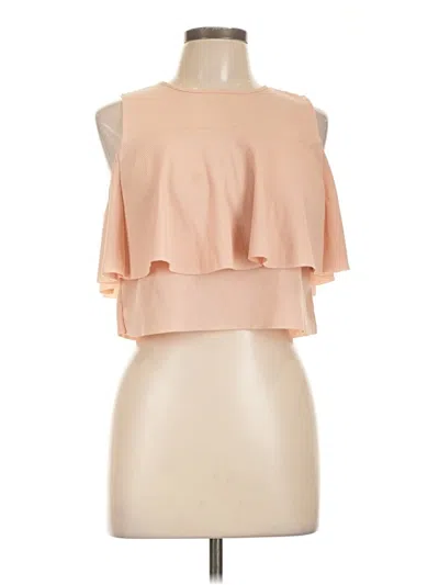 Pre-owned Zara W&b Collection Sleeveless Blouse In Pink