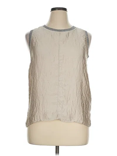 Pre-owned Zara W&b Collection Sleeveless Blouse In Silver