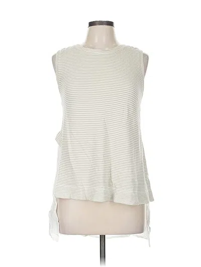 Pre-owned Zara W&b Collection Sleeveless T-shirt In White