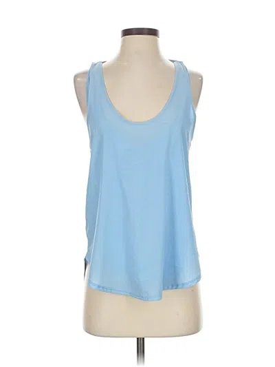 Pre-owned Zara W&b Collection Sleeveless Top Blue Scoop Neck Tops