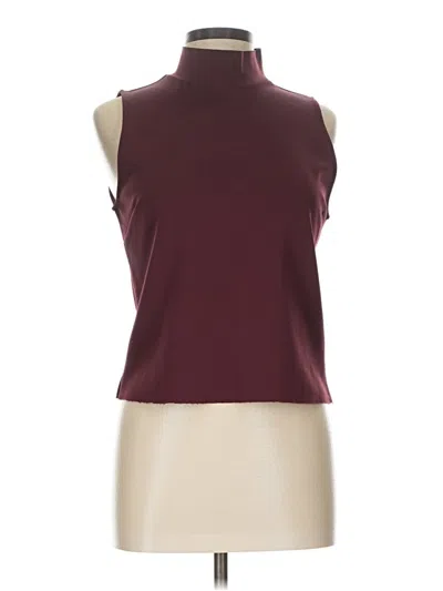 Pre-owned Zara W&b Collection Sleeveless T-shirt In Burgundy