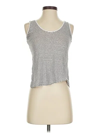Pre-owned Zara W&b Collection Tank Top Silver Strapless Neckline Tops