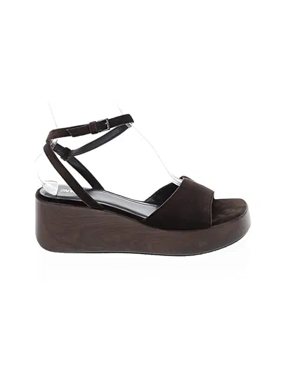 Pre-owned Zara Wedges In Brown