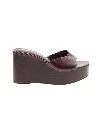 Pre-owned Zara Wedges In Burgundy