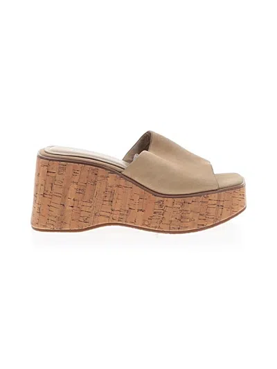 Pre-owned Zara Wedges In Tan