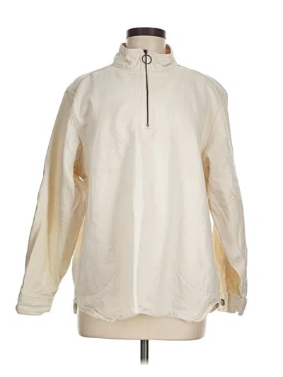 Pre-owned Zara Windbreaker Jacket In Ivory