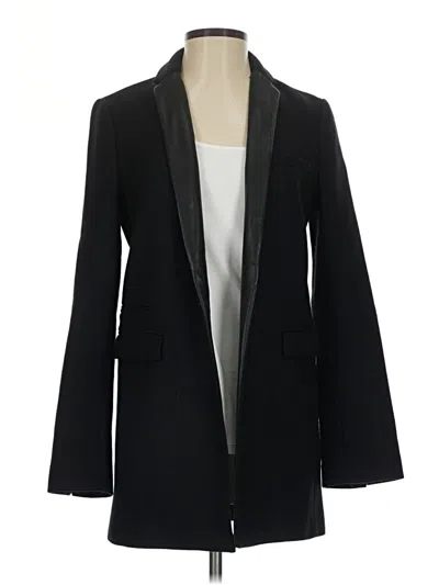 Pre-owned Zara Wool Blazer Jacket In Black
