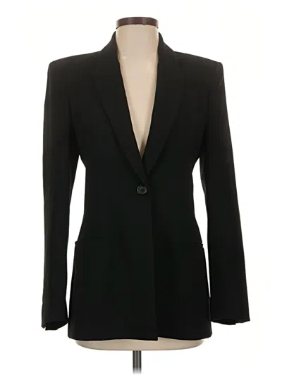 Pre-owned Zara Wool Blazer Jacket In Black