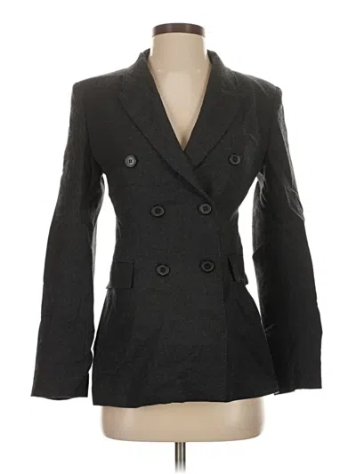 Pre-owned Zara Wool Blazer Jacket In Gray
