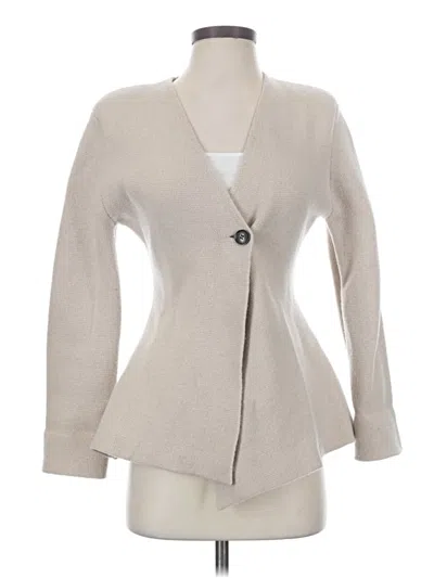 Pre-owned Zara Wool Blazer Jacket In Tan