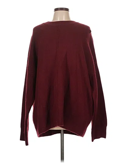 Pre-owned Zara Wool Cardigan Sweater In Burgundy
