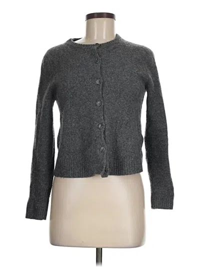 Pre-owned Zara Wool Cardigan Sweater In Gray