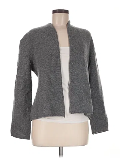 Pre-owned Zara Wool Cardigan Sweater In Gray
