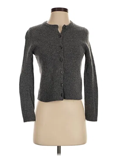 Pre-owned Zara Wool Cardigan Sweater In Gray